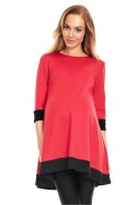 Sukienka Ciążowa Model 0125 Red - PeeKaBoo - L/XL Sukienka Ciążowa Model 0125 Red - PeeKaBoo - L/XL