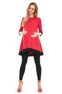 Sukienka Ciążowa Model 0125 Red - PeeKaBoo - L/XL Sukienka Ciążowa Model 0125 Red - PeeKaBoo - L/XL
