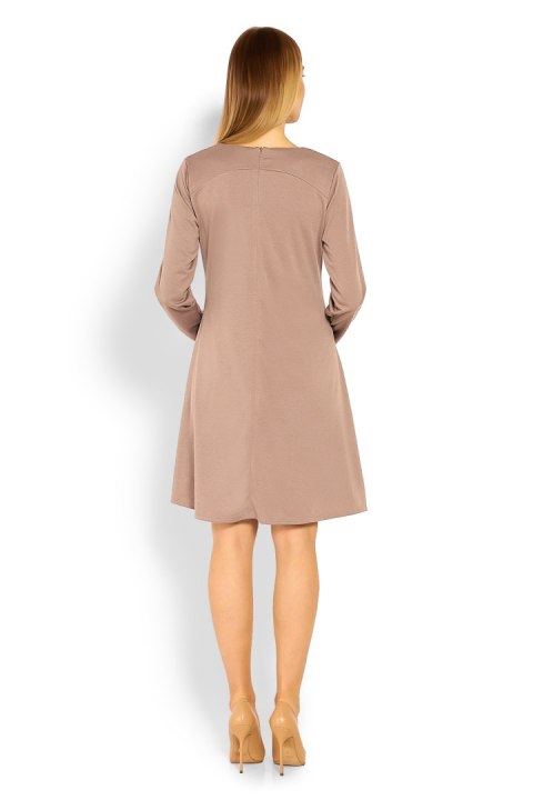 Sukienka Ciążowa Model 1359C Cappuccino - PeeKaBoo - S/M Sukienka Ciążowa Model 1359C Cappuccino - PeeKaBoo - S/M