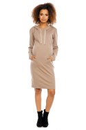 Sukienka model 1580 Cappuccino - PeeKaBoo - M Sukienka model 1580 Cappuccino - PeeKaBoo - M