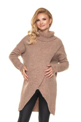Sweter Ciążowy Model 30078 Cappuccino - PeeKaBoo - uniwersalny
