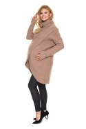 Sweter Ciążowy Model 30078 Cappuccino - PeeKaBoo - uniwersalny Sweter Ciążowy Model 30078 Cappuccino - PeeKaBoo - uniwersalny