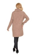 Sweter Ciążowy Model 30078 Cappuccino - PeeKaBoo - uniwersalny Sweter Ciążowy Model 30078 Cappuccino - PeeKaBoo - uniwersalny