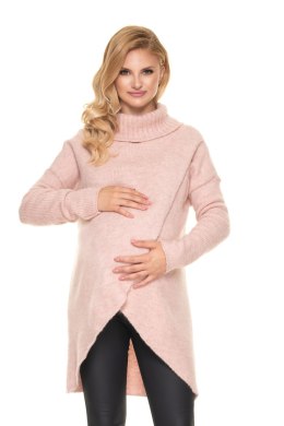 Sweter Ciążowy Model 30078 Pink - PeeKaBoo - uniwersalny