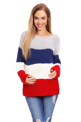Sweter Ciążowy Model 70019 Jeans - PeeKaBoo - uniwersalny