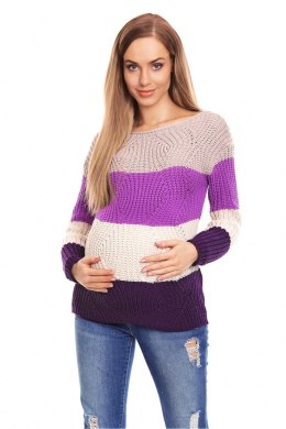 Sweter Ciążowy Model 70019 Violet - PeeKaBoo - uniwersalny