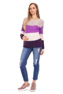 Sweter Ciążowy Model 70019 Violet - PeeKaBoo - uniwersalny Sweter Ciążowy Model 70019 Violet - PeeKaBoo - uniwersalny