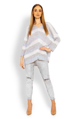 Sweter Damski Model 30057 Sky Blue - PeeKaBoo - uniwersalny