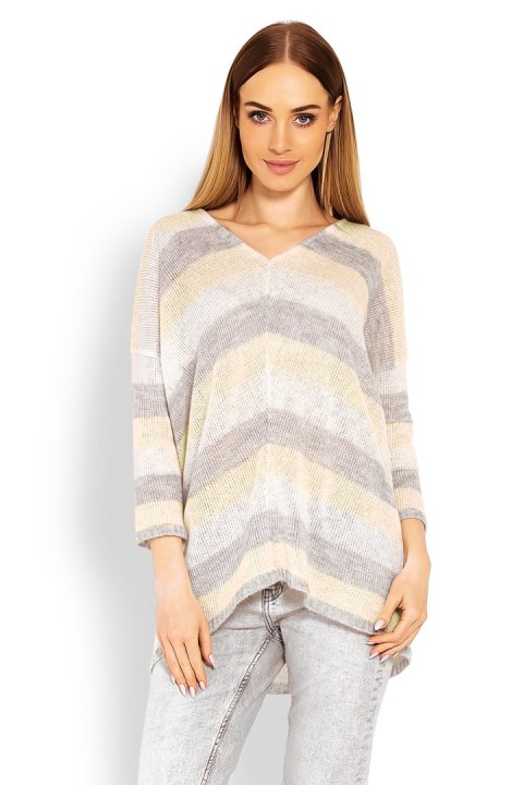 Sweter Damski Model 30057 Yellow - PeeKaBoo - uniwersalny Sweter Damski Model 30057 Yellow - PeeKaBoo - uniwersalny