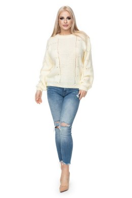 Sweter Damski Model 30059 Cream - PeeKaBoo - uniwersalny