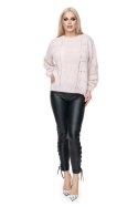 Sweter Damski Model 30059 Powder Pink - PeeKaBoo - uniwersalny Sweter Damski Model 30059 Powder Pink - PeeKaBoo - uniwersalny