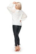 Sweter Damski Model 30061 Cream - PeeKaBoo - uniwersalny Sweter Damski Model 30061 Cream - PeeKaBoo - uniwersalny