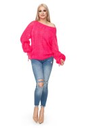 Sweter Damski Model 30061 Pink - PeeKaBoo - uniwersalny Sweter Damski Model 30061 Pink - PeeKaBoo - uniwersalny