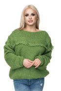 Sweter Damski Model 30062 Green - PeeKaBoo - uniwersalny Sweter Damski Model 30062 Green - PeeKaBoo - uniwersalny