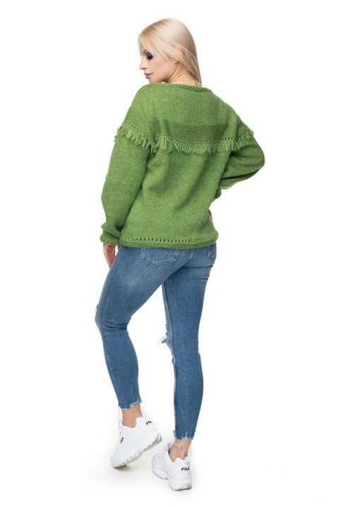 Sweter Damski Model 30062 Green - PeeKaBoo - uniwersalny Sweter Damski Model 30062 Green - PeeKaBoo - uniwersalny