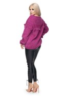 Sweter Damski Model 30062 Violet - PeeKaBoo - uniwersalny Sweter Damski Model 30062 Violet - PeeKaBoo - uniwersalny