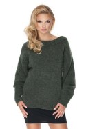 Sweter Damski Model 30064 Khaki - PeeKaBoo - uniwersalny Sweter Damski Model 30064 Khaki - PeeKaBoo - uniwersalny
