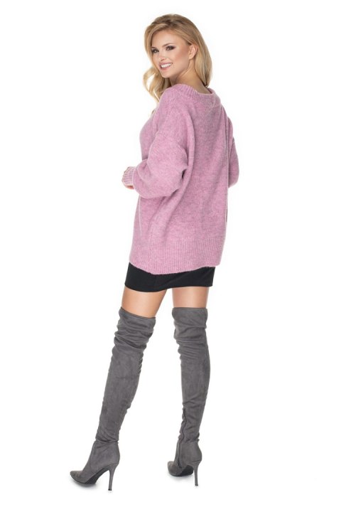 Sweter Damski Model 30064 Lila - PeeKaBoo - uniwersalny Sweter Damski Model 30064 Lila - PeeKaBoo - uniwersalny