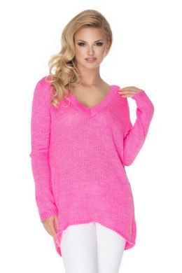 Sweter Damski Model 30067 Neon Pink - PeeKaBoo - uniwersalny