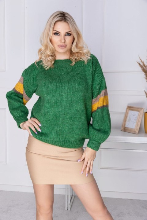 Sweter Damski Model 30079 Green - PeeKaBoo - uniwersalny Sweter Damski Model 30079 Green - PeeKaBoo - uniwersalny