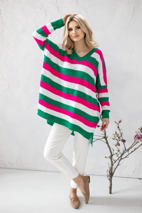 Sweter Damski Model 30091 Dark Green - PeeKaBoo - uniwersalny Sweter Damski Model 30091 Dark Green - PeeKaBoo - uniwersalny