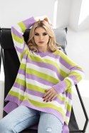 Sweter Damski Model 30091 Lila - PeeKaBoo - uniwersalny Sweter Damski Model 30091 Lila - PeeKaBoo - uniwersalny