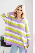 Sweter Damski Model 30091 Lila - PeeKaBoo - uniwersalny Sweter Damski Model 30091 Lila - PeeKaBoo - uniwersalny