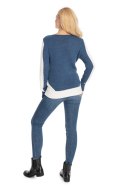 Sweter Damski Model 70038 Jeans - PeeKaBoo - uniwersalny Sweter Damski Model 70038 Jeans - PeeKaBoo - uniwersalny