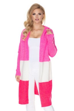 Sweter Kardigan Model 30069 Pink/Fuksja - PeeKaBoo - uniwersalny