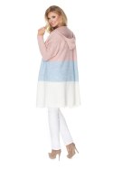 Sweter Kardigan Model 30069 Powder Pink/Sky Blue - PeeKaBoo - uniwersalny Sweter Kardigan Model 30069 Powder Pink/Sky Blue - PeeKaBoo - uniwersalny