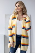 Sweter Kardigan Model 30090 Light Yellow - PeeKaBoo - uniwersalny Sweter Kardigan Model 30090 Light Yellow - PeeKaBoo - uniwersalny