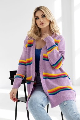 Sweter Kardigan Model 30090 Lila - PeeKaBoo - uniwersalny