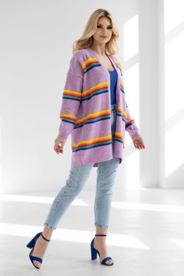 Sweter Kardigan Model 30090 Lila - PeeKaBoo - uniwersalny