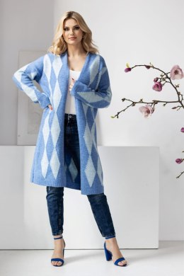 Sweter Kardigan Model 30092 Blue - PeeKaBoo - uniwersalny