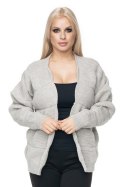 Sweter Kardigan Model 40022 Beige Melange - PeeKaBoo - uniwersalny Sweter Kardigan Model 40022 Beige Melange - PeeKaBoo - uniwersalny