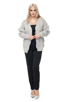 Sweter Kardigan Model 40022 Beige Melange - PeeKaBoo - uniwersalny