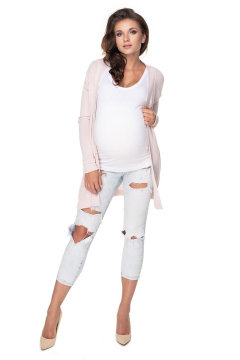 Sweter Kardigan Model 40043 Powder Pink - PeeKaBoo - uniwersalny Sweter Kardigan Model 40043 Powder Pink - PeeKaBoo - uniwersalny