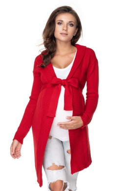 Sweter Kardigan Model 40045 Red - PeeKaBoo - uniwersalny