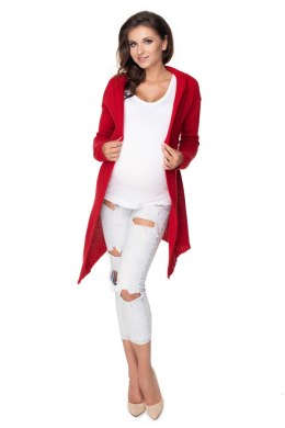 Sweter Kardigan Model 40045 Red - PeeKaBoo - uniwersalny