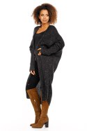 Sweter Narzutka model 30053 Black - PeeKaBoo - uniwersalny Sweter Narzutka model 30053 Black - PeeKaBoo - uniwersalny