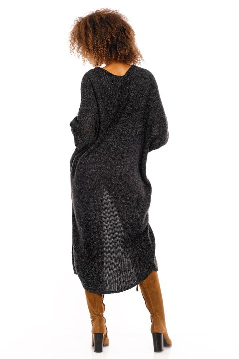 Sweter Narzutka model 30053 Black - PeeKaBoo - uniwersalny Sweter Narzutka model 30053 Black - PeeKaBoo - uniwersalny