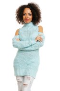 Sweter model 30040 Ice Mint - PeeKaBoo - uniwersalny Sweter model 30040 Ice Mint - PeeKaBoo - uniwersalny