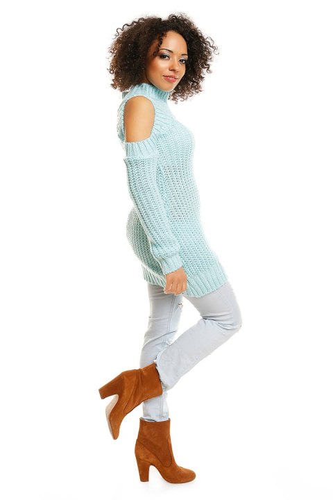 Sweter model 30040 Ice Mint - PeeKaBoo - uniwersalny Sweter model 30040 Ice Mint - PeeKaBoo - uniwersalny