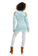 Sweter model 30040 Ice Mint - PeeKaBoo - uniwersalny Sweter model 30040 Ice Mint - PeeKaBoo - uniwersalny