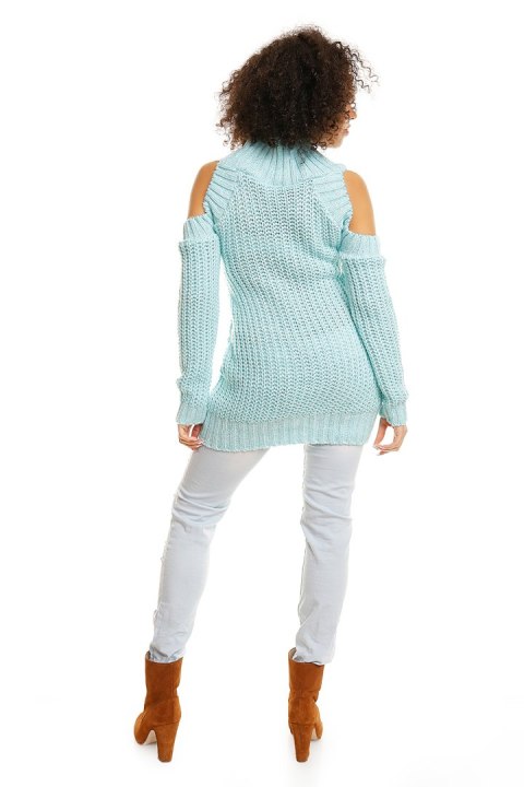 Sweter model 30040 Ice Mint - PeeKaBoo - uniwersalny Sweter model 30040 Ice Mint - PeeKaBoo - uniwersalny