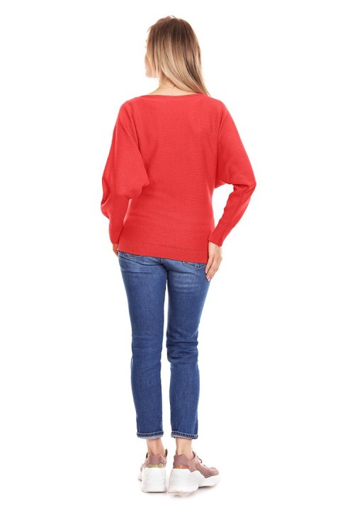 Sweter model 70003C Neon Coral - PeeKaBoo - uniwersalny Sweter model 70003C Neon Coral - PeeKaBoo - uniwersalny