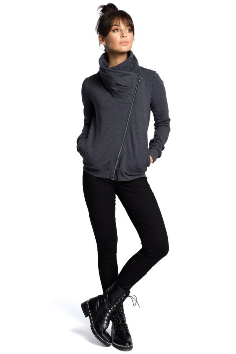 Bluza Damska Model B071 Grafit - BeWear - S Bluza Damska Model B071 Grafit - BeWear - S