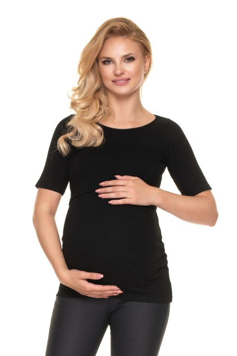 Bluzka Ciążowa Model 1717 Black - PeeKaBoo - S/M Bluzka Ciążowa Model 1717 Black - PeeKaBoo - S/M