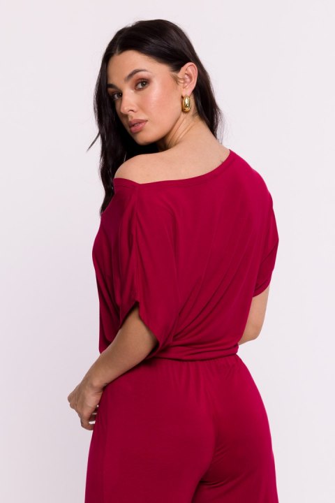 Bluzka Model B287 Bordo - BeWear - XL Bluzka Model B287 Bordo - BeWear - XL