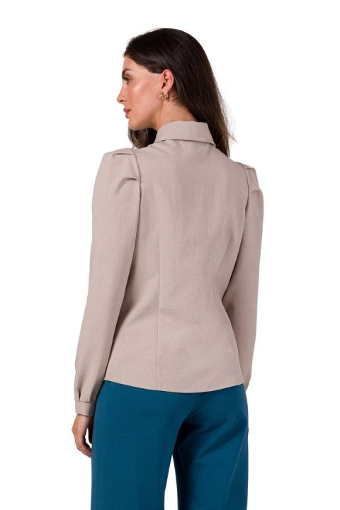 Koszula Damska Model B277 Beige - BeWear - S Koszula Damska Model B277 Beige - BeWear - S